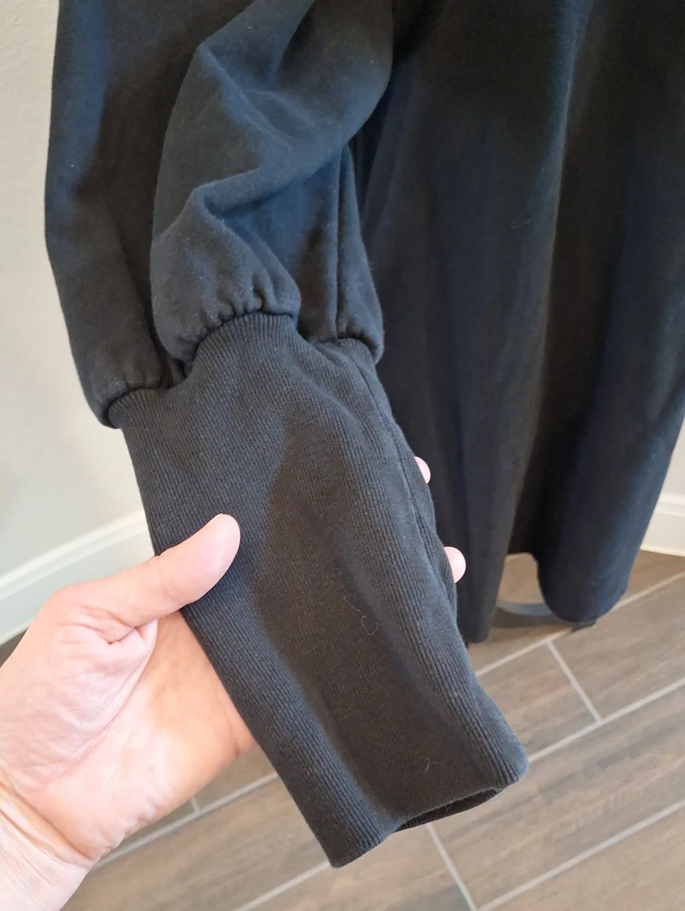 J. Crew Long Sleeve Black Cotton Sweatshirt Dress Size Medium